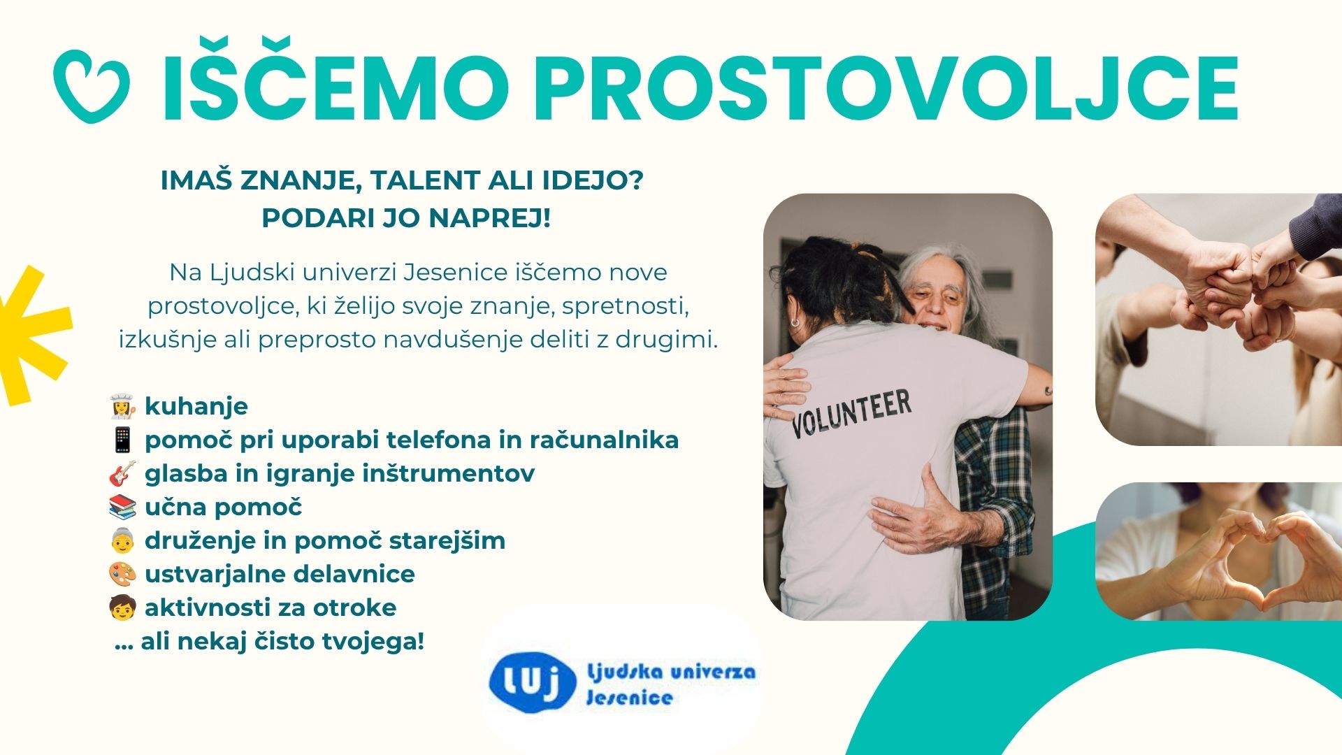 IŠČEMO PROSTOVOLJCE