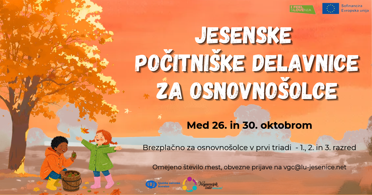 Jesenske počitniške delavnice za osnovnošolce